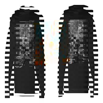 サイバーパンク の 都会 の 日本の ヴェイパーウェーブ の レトロ フューチャー 長袖Tシャツ - Kawaiitshirt