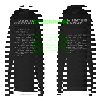 サイバーパンクの単語定義 長袖Tシャツ - Kawaiitshirt