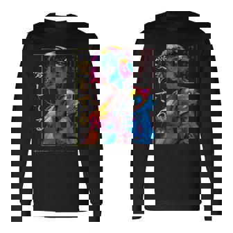 サイバーパンク・アニメ・ガール 長袖Tシャツ - Kawaiitshirt