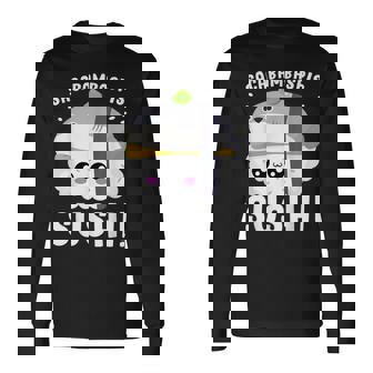 サカバンバスピス寿司 魚ミーム 和食 長袖Tシャツ - Kawaiitshirt