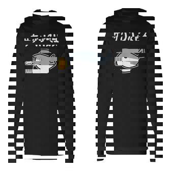 サケバンバスピス サカバンバスピス 酒好き ダジャレ お酒好き 古代魚 ネタ お笑い おもしろ ネタ 長袖Tシャツ - Kawaiitshirt