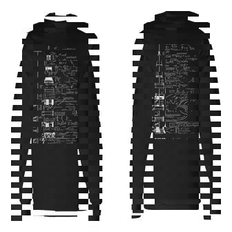 サターンvサターン5ロケット科学方程式 長袖Tシャツ - Kawaiitshirt