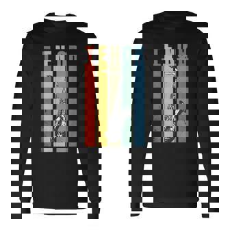 サックス テナーサックス レトロ 長袖Tシャツ - Kawaiitshirt