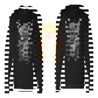 サル 猿 ニホンザル 抱っこ 抱っこ紐 長袖Tシャツ - Kawaiitshirt