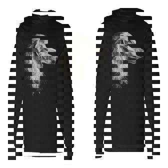 サルーキ 犬 モチーフ ペットアート サルーキ 長袖Tシャツ - Kawaiitshirt