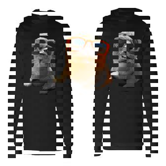 サングラスをかけたアザラシ かわいいアザラシ 長袖Tシャツ - Kawaiitshirt