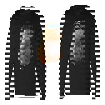 サングラスをかけたカピバラ Be Capy カピバラ げっ歯類 Capybara 長袖Tシャツ - Kawaiitshirt