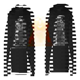 サングラスをかけたマーモット 齧歯類 地リス マーモット 長袖Tシャツ - Kawaiitshirt