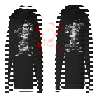 サンタ ウエイトリフティング ジム トレーニング クリスマス フィットネス 長袖Tシャツ - Kawaiitshirt