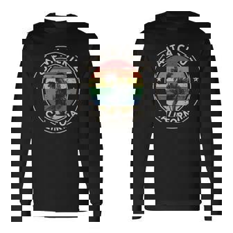 サンタクルーズ カリフォルニア レトロ ヴィンテージ サンセット 長袖Tシャツ - Kawaiitshirt