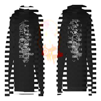 サンタ・ムエルテ・カトリーナ・カラベラ 長袖Tシャツ - Kawaiitshirt