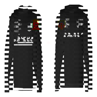 サンパウロスポーツサッカージャージーフラッグ ナショナル。 長袖Tシャツ - Kawaiitshirt