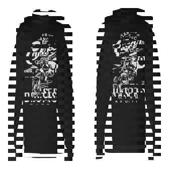 サンフランシスコ カフェ レーサー ドラッグスター レトロ バイク バイカー 長袖Tシャツ - Kawaiitshirt