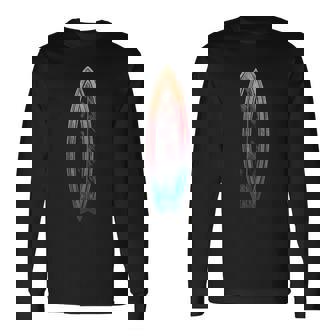 サーフボード サーファー ビーチ パームス 波 サーフィン ボーイ ガール サーフ 長袖Tシャツ - Kawaiitshirt