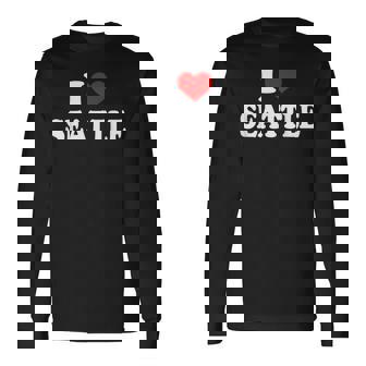 シアトル I Hearteattle I Loveeattle 長袖Tシャツ - Kawaiitshirt