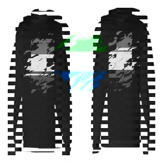 シエラレオネの国旗シエラレオネ 長袖Tシャツ - Kawaiitshirt