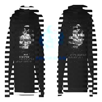 シグマザスノーマンブラッシュリズメリークリスマス Xマスク 長袖Tシャツ - Kawaiitshirt