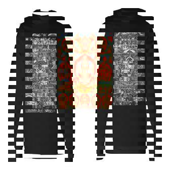 シッダ ラクシュミ チベット仏教 タンカ 曼荼羅 仏教 長袖Tシャツ - Kawaiitshirt