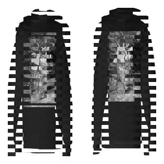 シナイ山から降りてくるモーゼ ギュスターヴ・ドーレ 聖書芸術 長袖Tシャツ - Kawaiitshirt