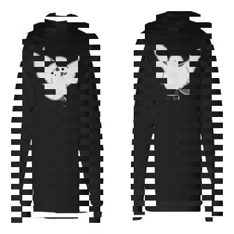 シマエナガ 翼を広げて飛ぶ しまえなが デフォルメ 長袖Tシャツ - Kawaiitshirt