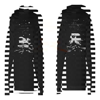 シマエナガ 雪の妖精 北海道 日本の野鳥 長袖Tシャツ - Kawaiitshirt