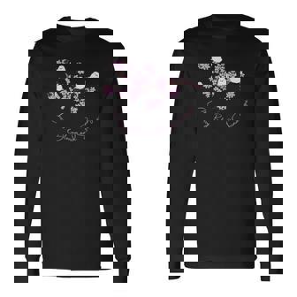 シマエナガと桜の木 シマエナガと桜の花 満開の桜 日本の美しい風景 また冬に会おうね 長袖Tシャツ - Kawaiitshirt