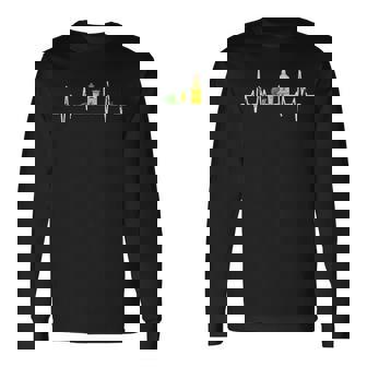 シンコ・デ・マヨ ファニー メキシコドリンク テキーラ フィエスタ ハートビート 長袖Tシャツ - Kawaiitshirt