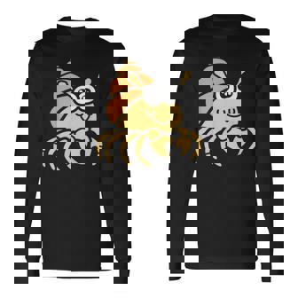 シンプルでかわいいミニマリストの甲殻類のリトル・ハーミット・バーナード 長袖Tシャツ - Kawaiitshirt