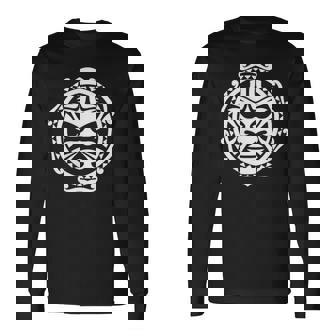 シンボル ハカ マスク カルチャー マオリ族 ニュージーランド 長袖Tシャツ - Kawaiitshirt