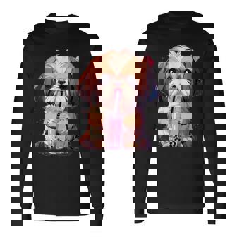 シーズー ボバティー バブルティー アニメ カワイイ 犬 長袖Tシャツ - Kawaiitshirt