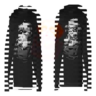 シーズーインポケット シーズー犬好き 長袖Tシャツ - Kawaiitshirt