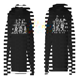 ジャカルタ旅行 インドネシア アウトフィット バケーション ジャカルタ 長袖Tシャツ - Kawaiitshirt