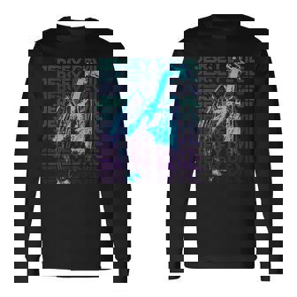 ジャージーデビルクリプティッドクリプトゾロジーレトロ 長袖Tシャツ - Kawaiitshirt