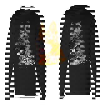 ジャーマンシェパード犬 愛国的なジャーマンシェパード警察犬 長袖Tシャツ - Kawaiitshirt