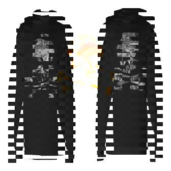 ジョリー・ロジャー シルエット コタデコア スカル＆クロスボーン 長袖Tシャツ - Kawaiitshirt