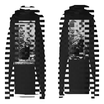 ジョン・コルトレーン 白黒写真 長袖Tシャツ - Kawaiitshirt