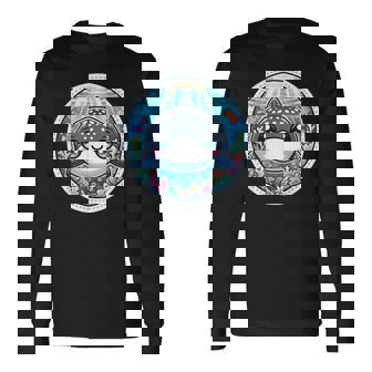 ジンベイザメ、ジンベエザメのアニメ、カワイイ・ジンベエザメ 長袖Tシャツ - Kawaiitshirt