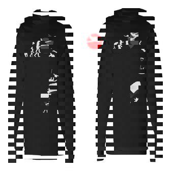 スカイダイビング、パラシュートアウトフィット、スカイダイビング、パラシュツリスト 長袖Tシャツ - Kawaiitshirt