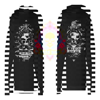 スカル ゴシック ダーク バナー ソウルフラワー エステティック スカル ゴス 長袖Tシャツ - Kawaiitshirt