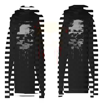 スカルのみのグラフィック。 長袖Tシャツ - Kawaiitshirt