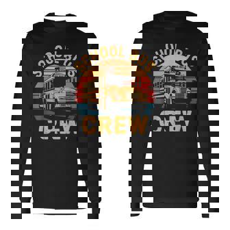 スクールバス クルー レトロ スクールバス 乗車 バス 運転手 長袖Tシャツ - Kawaiitshirt