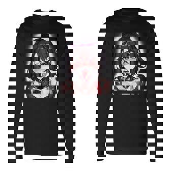 スケベなアニメガール エッチ・ワイフ アニメ 変態 長袖Tシャツ - Kawaiitshirt