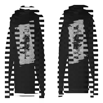 スケルトントランプキングギャンブル死神 長袖Tシャツ - Kawaiitshirt