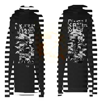 スケーター スケルトンデザイン 長袖Tシャツ - Kawaiitshirt