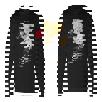 スケートボーダー クマ 長袖Tシャツ - Kawaiitshirt