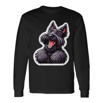 スコティッシュテリア 面白い スコティッシュテリア カワイイ 子犬 犬 長袖Tシャツ - Kawaiitshirt