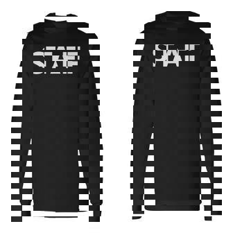 スタッフ 求人 社員 イベント 制服 作業員 クルーチームtaff Worker Job Uniform 長袖Tシャツ - Kawaiitshirt