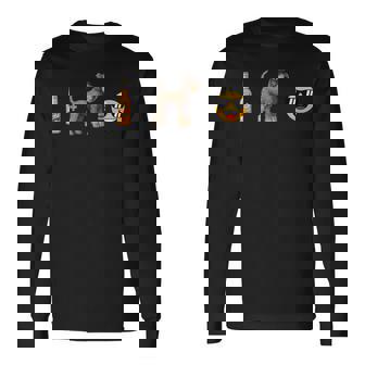 スタンダードシュナウザー ビールドッグダッドハッピーメンペットラバー 長袖Tシャツ - Kawaiitshirt