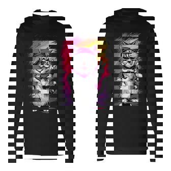 ストリートスタイル 猫 グラフィティ アート ストリートアート 長袖Tシャツ - Kawaiitshirt