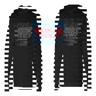ストレンジャー・シングス ロゴ テレビ画面 ファン 記念品 長袖Tシャツ - Kawaiitshirt